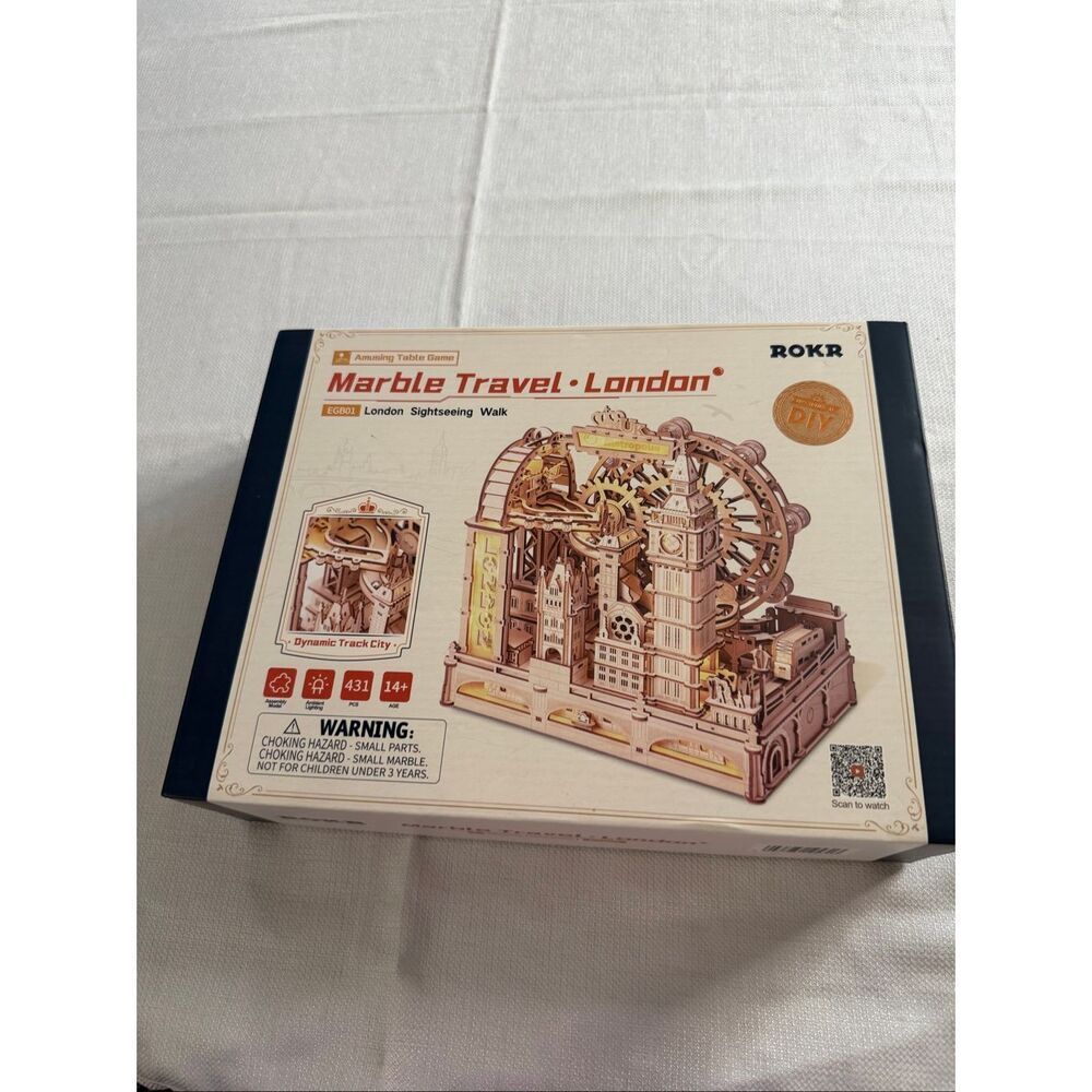 Robotime EGB01 ROKR Marble Travel London Marble Run Wooden 3D Puzzle New